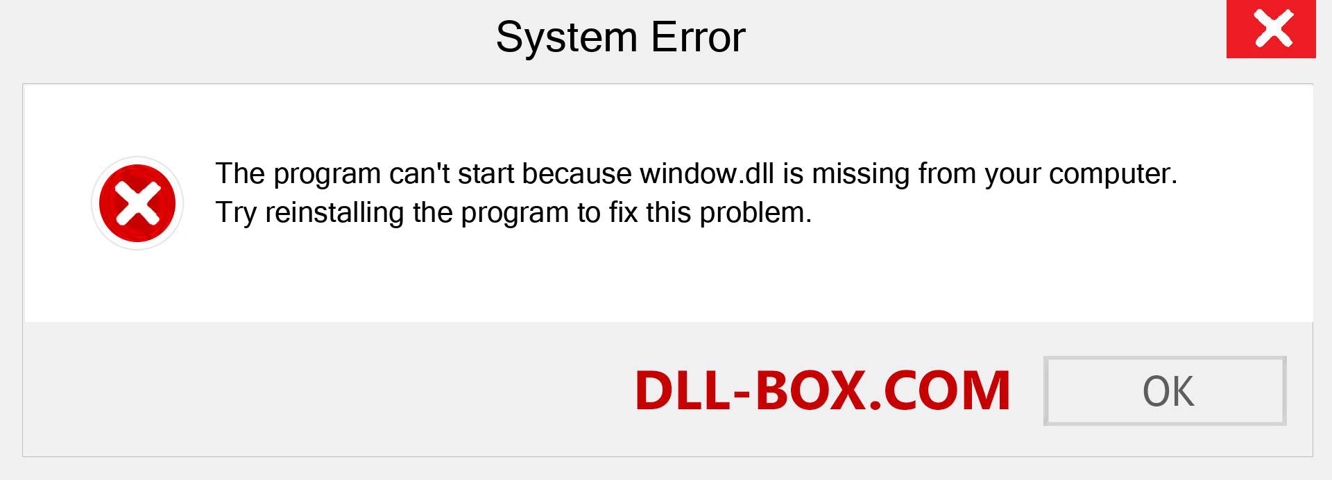  window.dll file is missing?. Download for Windows 7, 8, 10 - Fix  window dll Missing Error on Windows, photos, images
